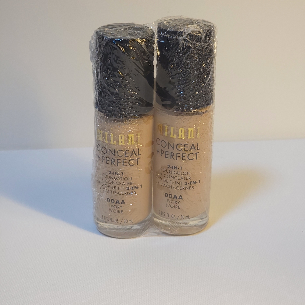2 pack Milani Conceal + Perfect 2-in-1 Foundation & Concealer - Ivory Shade